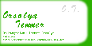 orsolya temmer business card